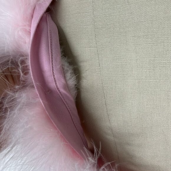 Sleeper “voulez Vous Dancer?” Dress Pink Midi Fuzzy Straps Biased - Picture 12 of 12